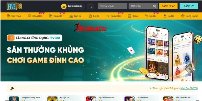 FIVE88 - Sân chơi cá cược trực tuyến lớn mạnh FIVE88 - Sân chơi cá cược trực tuyến lớn mạnh